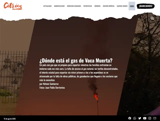 Portada del portal Revista Cítrica, hecho con DigiPress